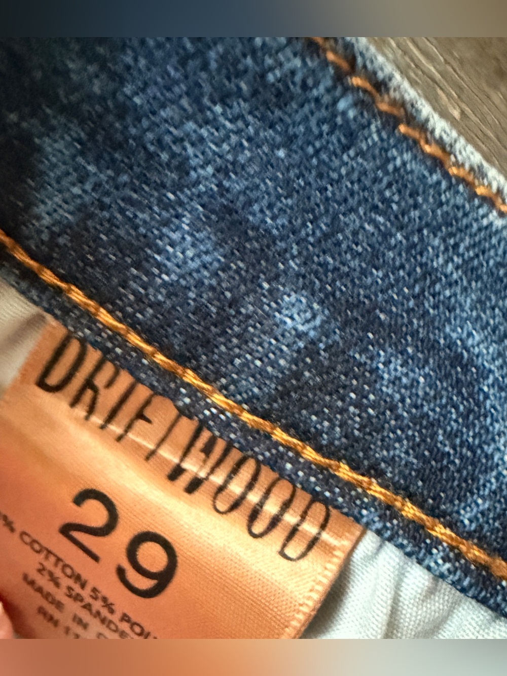DRIFTWOOD Blue Denim Wide-Leg Jeans with Embroidered Hem and tassels - Picture 4 of 8